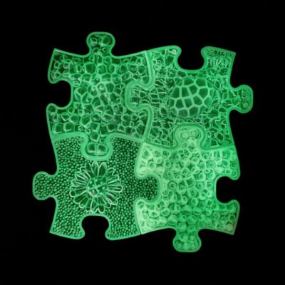 Set mit leuchtenden Mini Matten – Let's Glow