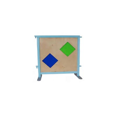 Raumteiler Mini „Rauten“ – Plexiglas blau/grün