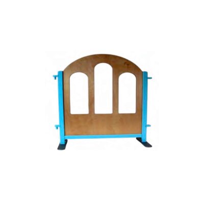 Raumteiler Mini Holzwand mit 3 Fenster