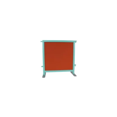 Raumteiler Mini 1. Seite Forbo Bulletin Board, (Pinnwand) 2. Seite Holzwand
