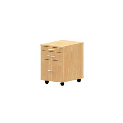 Rollcontainer – 1 Utensilienfach, 1 Schubkasten, 1 Hängeregisterauszug (für ca. 40 Taschen), Zentralverriegelung