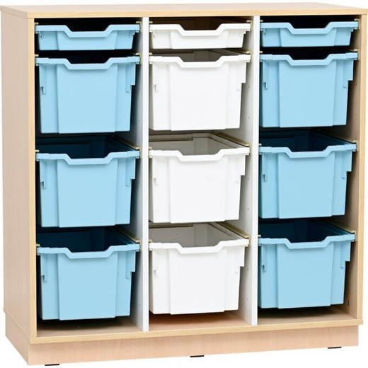 SET6452 Regal M+, 12 diverse Behälter, Breite: 104 cm (Quadro 197) - SET6452