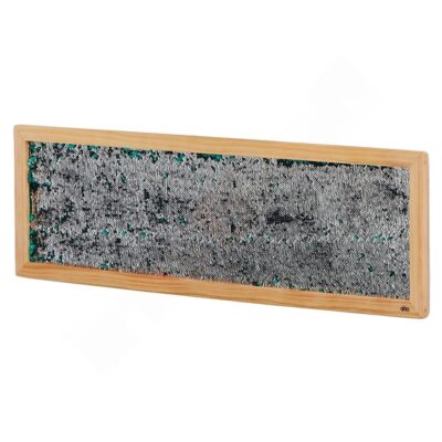 Tafel mit Streichpailletten, silber