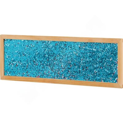 Tafel mit Streichpailletten, türkis