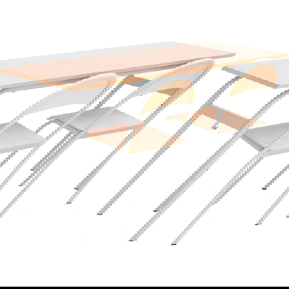 Doppeltisch Daniel mit Stühlen, TH 76 cm