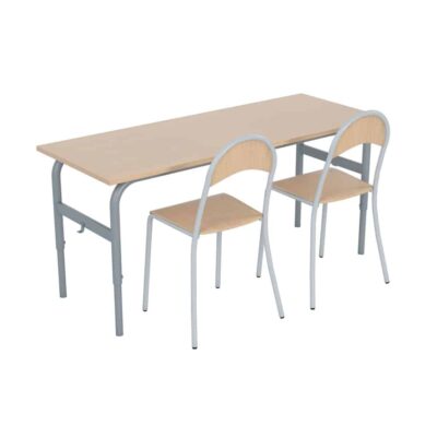 Doppeltisch Daniel mit Stühlen, Tischhöhe: 64 cm (Set Nr. 38 - Gr. 4)