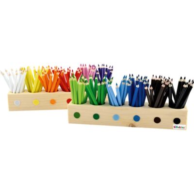 Stiftehalter mit Dreikantstiften, 12 x 12 Farben