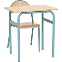 Einzeltisch Daniel mit Stuhl P, eisblau, Sitzhöhe: 46 cm (Set Nr. 171 – Gr. 6) - ZEST5957 b 23