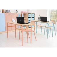 Doppeltisch Daniel mit Stühlen P, apricot, Sitzhöhe: 46 cm (Set Nr. 174 – Gr. 6) - ZEST5960 d 23