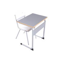 Schüler-Kufentisch IN-C (Einer) mit Stuhl, Sitzhöhe: 46 cm (Set Nr. 185 – Gr. 6) - ZEST6101 a 24