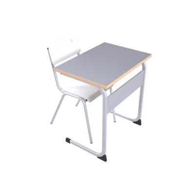 Schüler-Kufentisch IN-C (Einer) mit Stuhl, Sitzhöhe: 46 cm (Set Nr. 185 – Gr. 6)