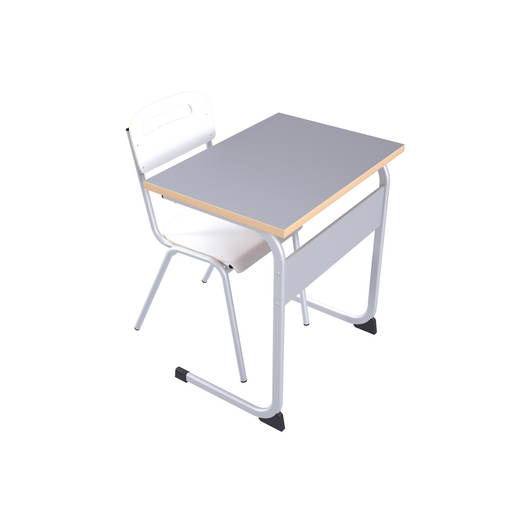 ZEST6101_a_24 Schüler-Kufentisch IN-C (Einer) mit Stuhl, Sitzhöhe: 46 cm (Set Nr. 185 – Gr. 6) - ZEST6101 a 24