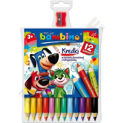 Moje Bambino-Farbstifte, 12 Farben