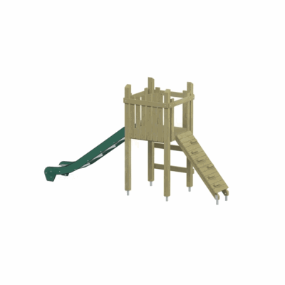 Retro Set 101 mit Rutsche, Kletterwand und Leiter