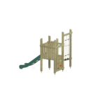 Retro Set 102 mit Rutsche, Kletterwand, Kletternetz und Balancierbalken mit Seil - retro set 102 nv74102 w