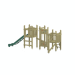 Spielturm Retro Set 202 mit langer Rutsche und Kletterpark - retro set 202 nv74202 w