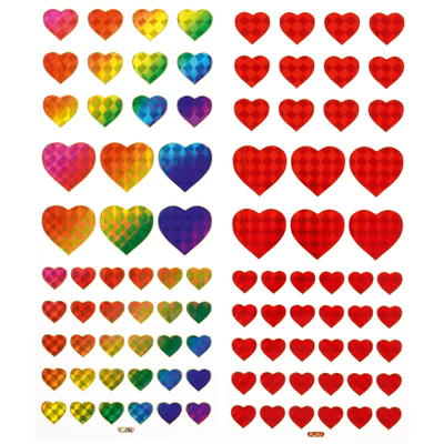 Holografische Sticker – Herzen