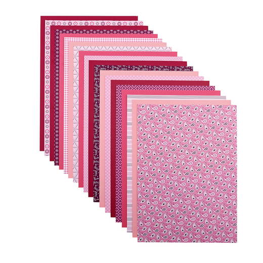 300226_a_22 Papier-Set – Rosa Muster - 300226 a 22