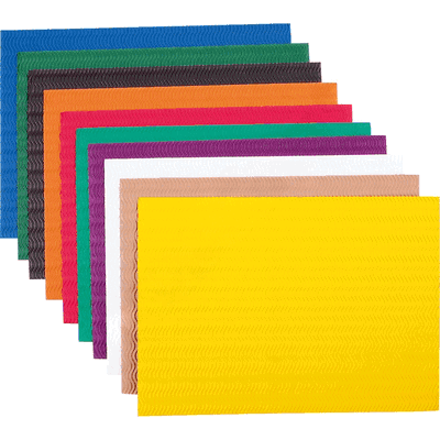 3D-Wellpappe 25 x 35 cm, 10 Farben