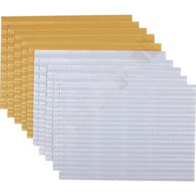 3D-Wellpappe, silber und gold