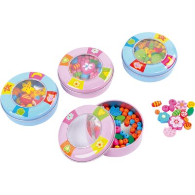 Schmuckperlen in Metalldose