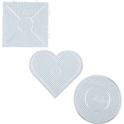 Steckplattenset für Bügelperlen NABBI® MINI, 3 große Platten