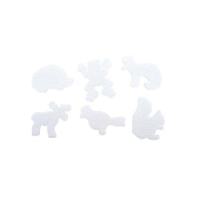 Steckplattenset für Bügelperlen NABBI® MINI, 6 Tiere