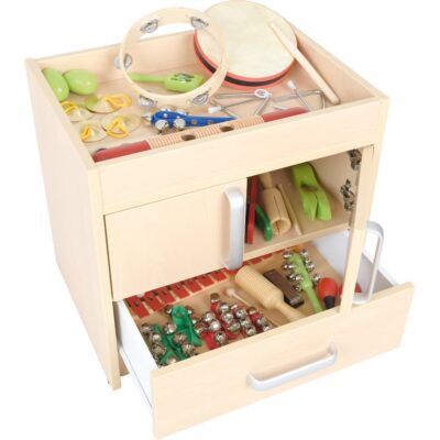 Schrank mit Instrumentensatz, Birke