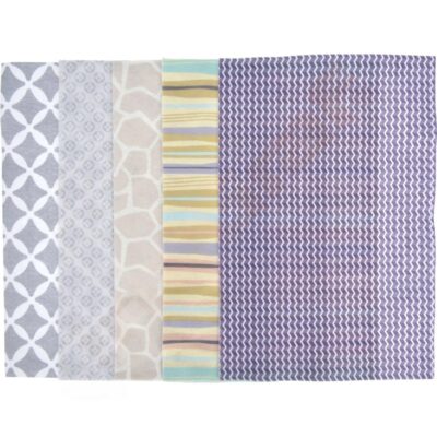 Bedruckter Filz, grau-lila