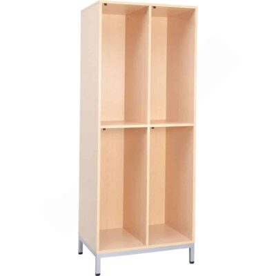 Garderobenschrank mit Metallbeinen, 4 Fächer