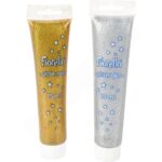 Glitter-Glue in Tuben, gold und silber - glitter glue in tuben gold und silber 523054 2