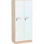Grande Spindschrank, doppelt, Tiefe: 38 cm, Höhe: 187 cm – Ahorn, Türen weiß - grande spindschrank doppelt t 38 h 187 ahorn turen weiss 098197 w 2