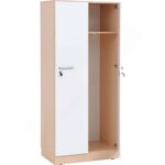 Grande Spindschrank, doppelt, Tiefe: 38 cm, Höhe: 187 cm – Ahorn, Türen weiß - grande spindschrank doppelt t 38 h 187 ahorn turen weiss 098197 w 2 2