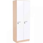 Grande Spindschrank, doppelt, Tiefe: 38 cm, Höhe: 223 cm – Ahorn, Türen weiß - grande spindschrank doppelt t 38 h 223 ahorn turen weiss 098201 w 3