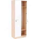 Grande Spindschrank, doppelt, Tiefe: 48 cm, Höhe: 223 cm – Ahorn, Türen weiß - grande spindschrank doppelt t 48 h 223 ahorn turen weiss 098203 w 3