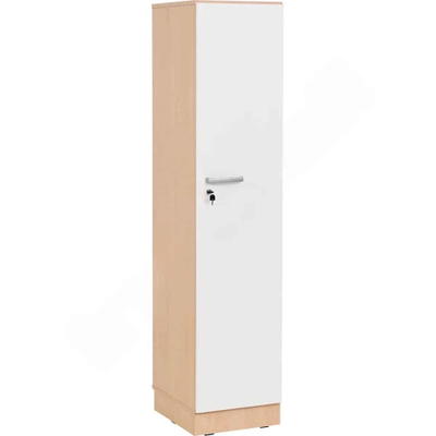 Grande Spindschrank, einzeln, Tiefe: 38 cm, Höhe: 187 cm – Ahorn, Tür weiß