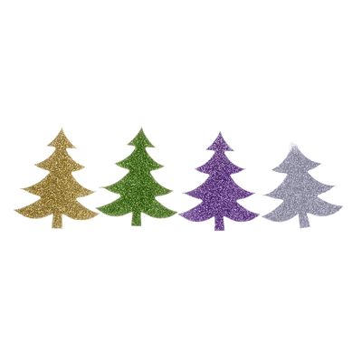 Kartonstanzteile – Tannenbaum, Glitter