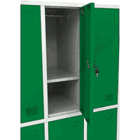 Metallspind, Höhe: 150 cm, mit 6 Fächern, Zusatzablage – Bild 28