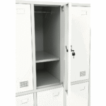 Metallspind, Höhe: 150 cm, mit 6 Fächern, Zusatzablage - metallspind h 150 cm mit 6 fachern zusatzablage weiss 805152 w 3