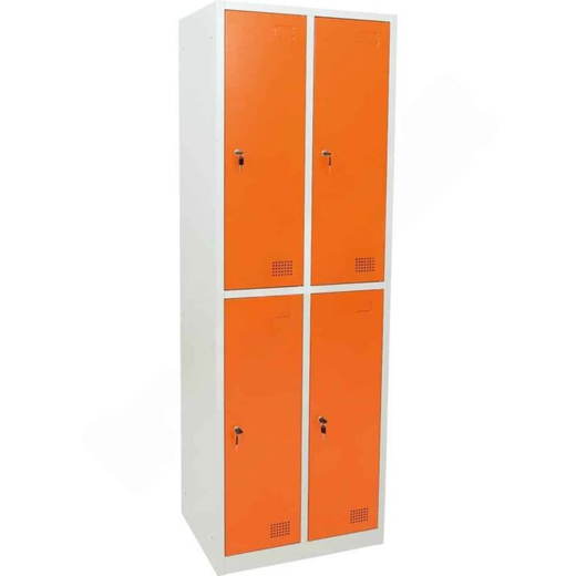 Metallspind, Höhe: 180 cm, mit 4 Fächern, Zusatzablage - metallspind h 180 cm mit 4 fachern zusatzablage 805109 2