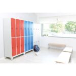 Metallspind, Höhe: 180 cm, mit 6 Fächern, Zusatzablage - metallspind h 180 cm mit 6 fachern 805133 2 2