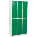 Metallspind, Höhe: 180 cm, mit 6 Fächern, Zusatzablage - metallspind h 180 cm mit 6 fachern 805134 w 2