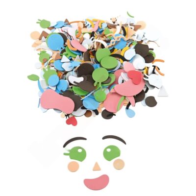 Moosgummi-Sticker, Gesichter bilden