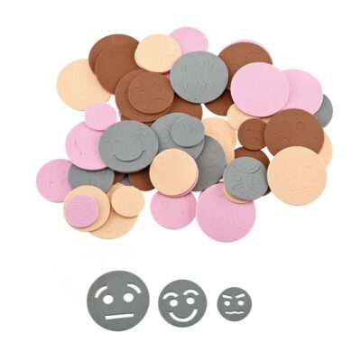 Moosgummi-Sticker, Gesichter und Emotionen