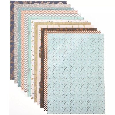 Motivpapier-Set, Metallicfarben-Motive