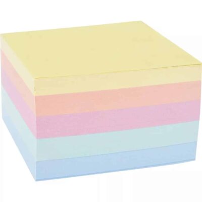 Notizklotz geleimt, pastell