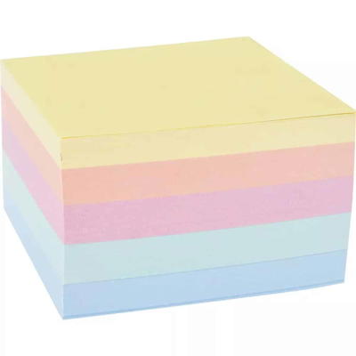 Notizklotz geleimt, pastell