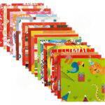 Origami Faltblätter, Quadrate 80 – Bunte Muster - origami faltblatter quadrat 80 bunte muster 018014 w
