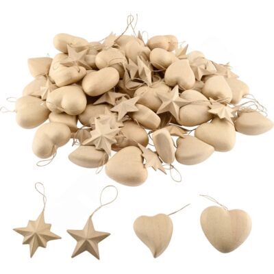 Pappmaschee-Weihnachtsschmuck, 80 Stück