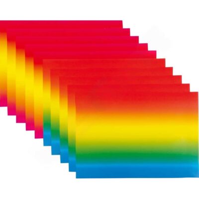 Regenbogenpapier, einseitig bedruckt